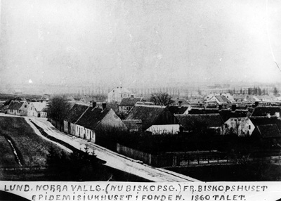 Utsikt från biskopshuset i Lund, österut